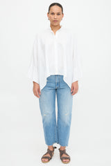 Valentino Ruffled Shawl Shirt