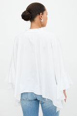 Valentino Ruffled Shawl Shirt