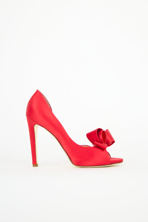 Valentino Satin Bow D'Orsay Heel