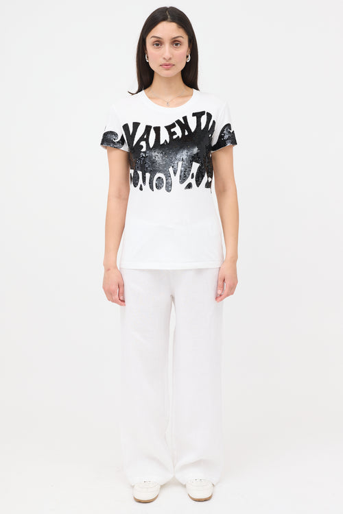 Valentino Sequin Logo T-Shirt