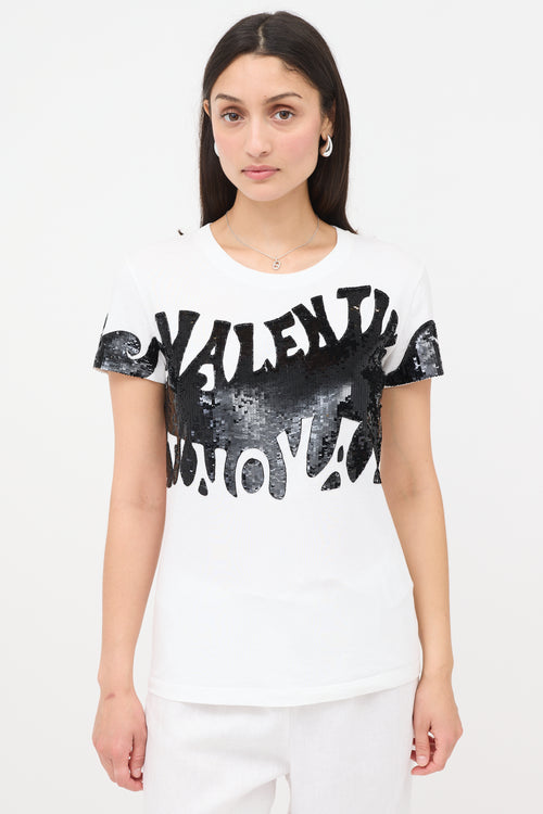 Valentino Sequin Logo T-Shirt