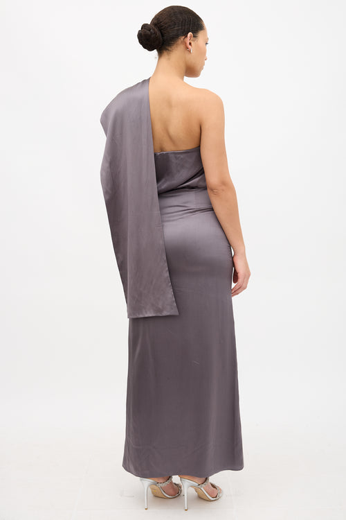 Valentino Silk Drape Dress