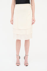 Valentino Silk Layered Skirt