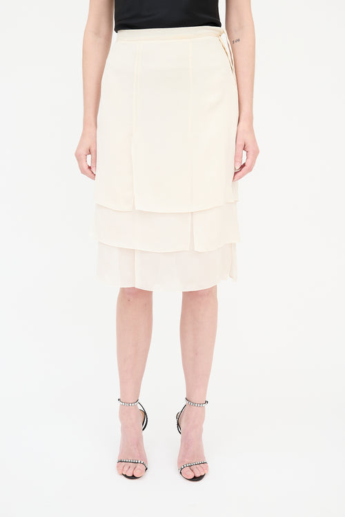 Valentino Silk Layered Skirt