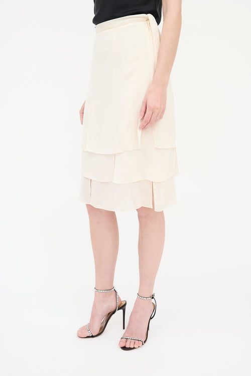 Valentino Silk Layered Skirt