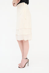 Valentino Silk Layered Skirt