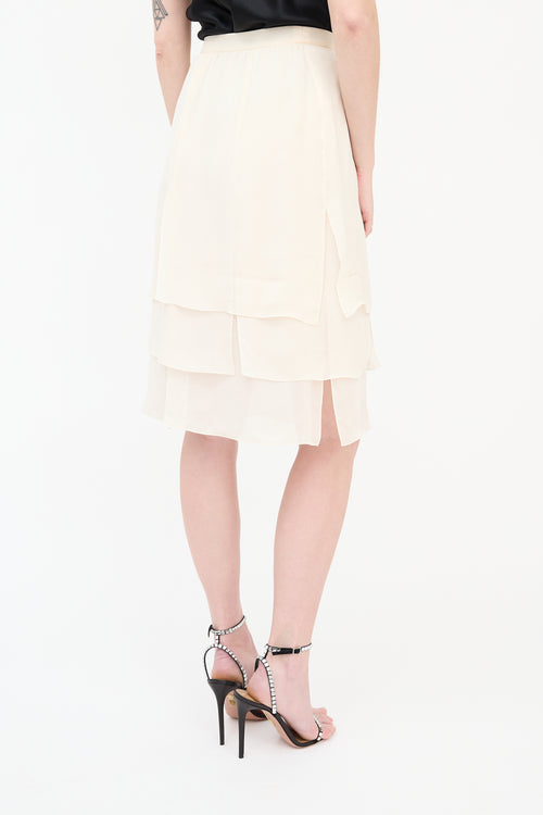 Valentino Silk Layered Skirt