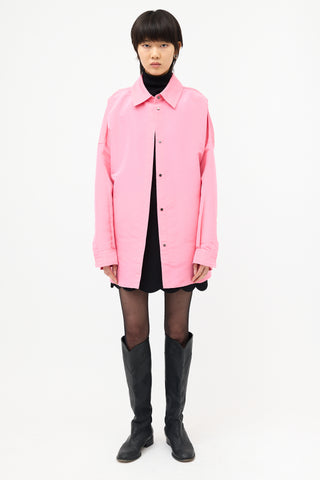 Valentino Silk Oversized Shirt Jacket