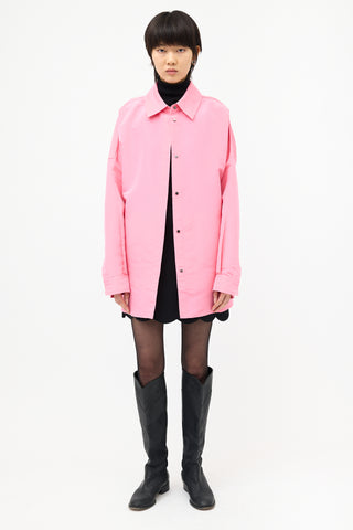 Valentino Silk Oversized Shirt Jacket