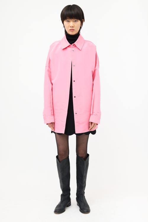 Valentino Silk Oversized Shirt Jacket