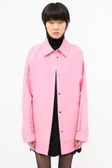 Valentino Silk Oversized Shirt Jacket