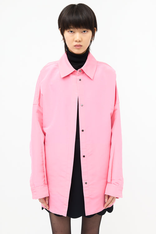 Valentino Silk Oversized Shirt Jacket