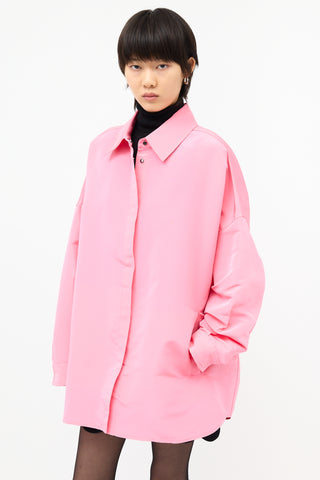 Valentino Silk Oversized Shirt Jacket