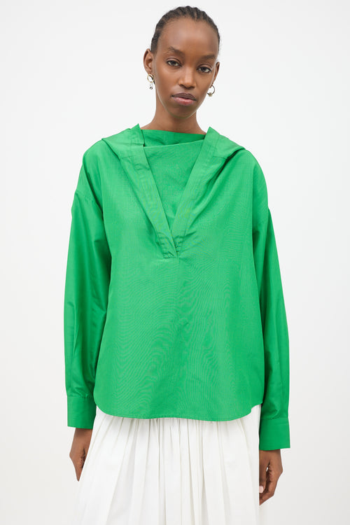 Valentino Silk Taffeta Anorak Blouse