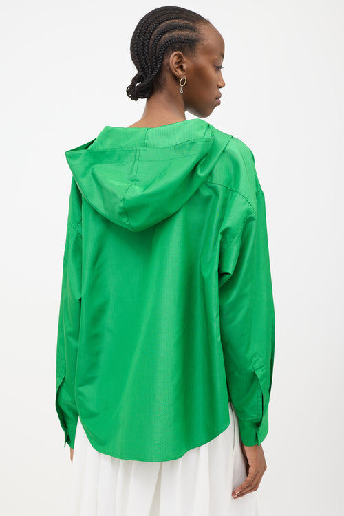 Valentino Silk Taffeta Anorak Blouse