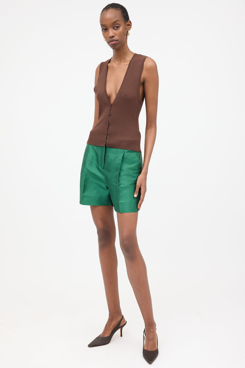 Valentino Silk Taffeta Shorts