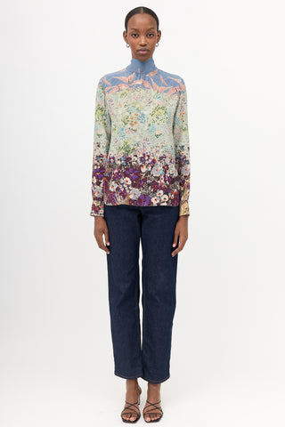 Valentino Silk Floral Blouse