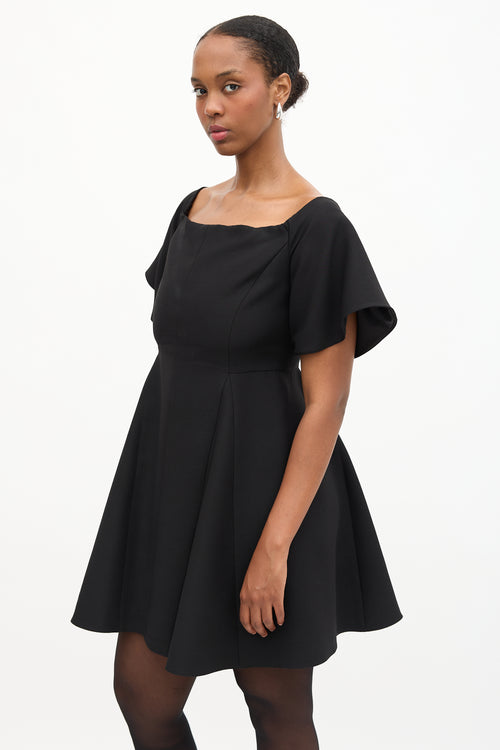 Valentino Silk & Wool Off Shoulder Dress