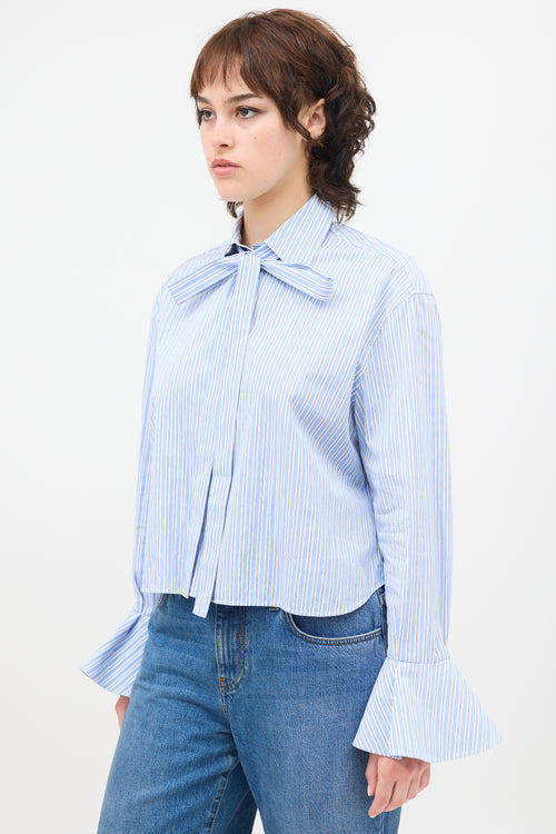 Valentino Striped Cropped Shirt