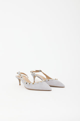 Valentino Suede Rockstud Heel