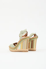 Valentino Suede Espadrille Wedge Sandal
