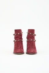 Valentino Suede Rockstud Ankle Boot