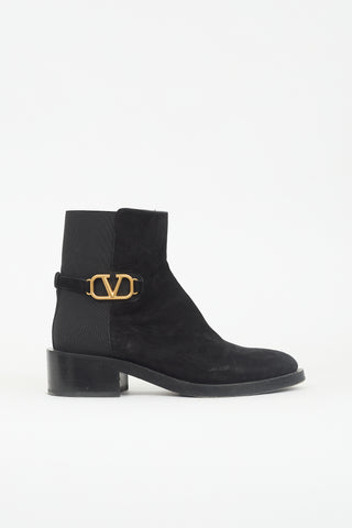 Valentino Suede VLogo Boot