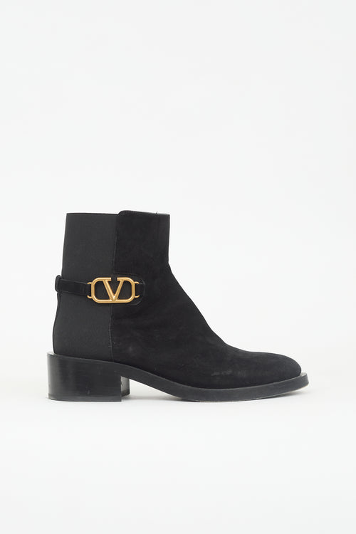 Valentino Suede VLogo Boot