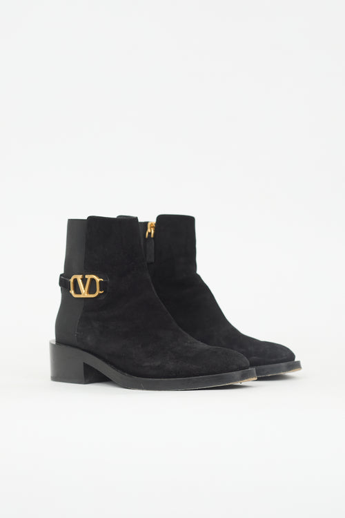 Valentino Suede VLogo Boot