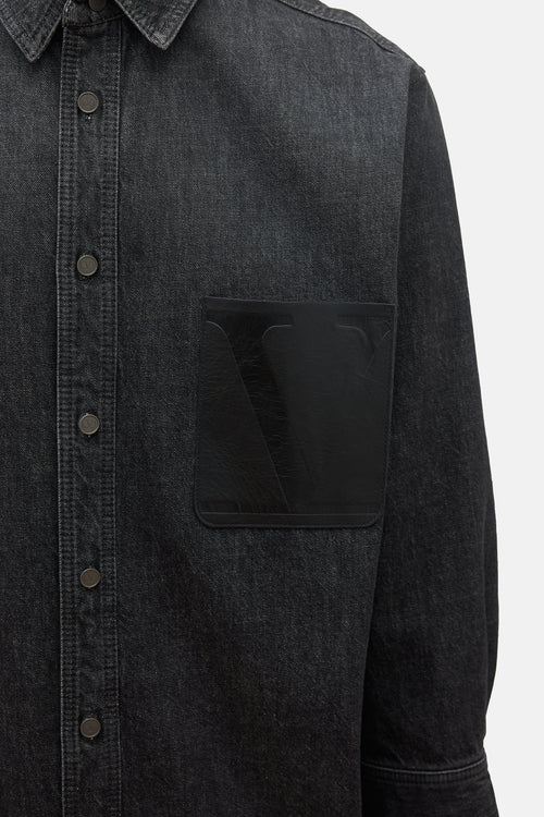 Valentino VLogo Denim Shirt