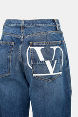 Valentino VLogo Straight Leg Jeans