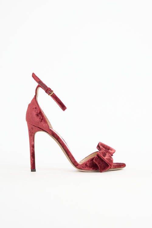 Valentino Velvet Bow Sandal