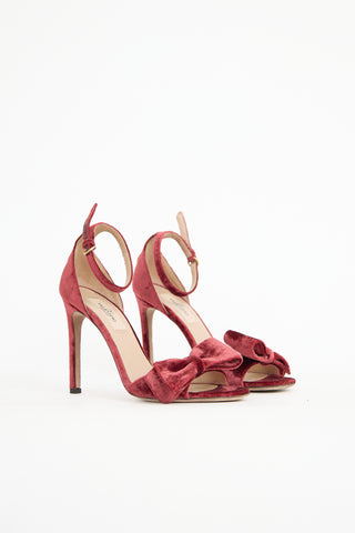 Valentino Velvet Bow Sandal