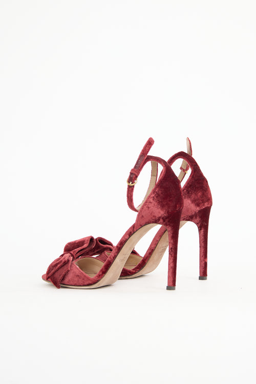Valentino Velvet Bow Sandal