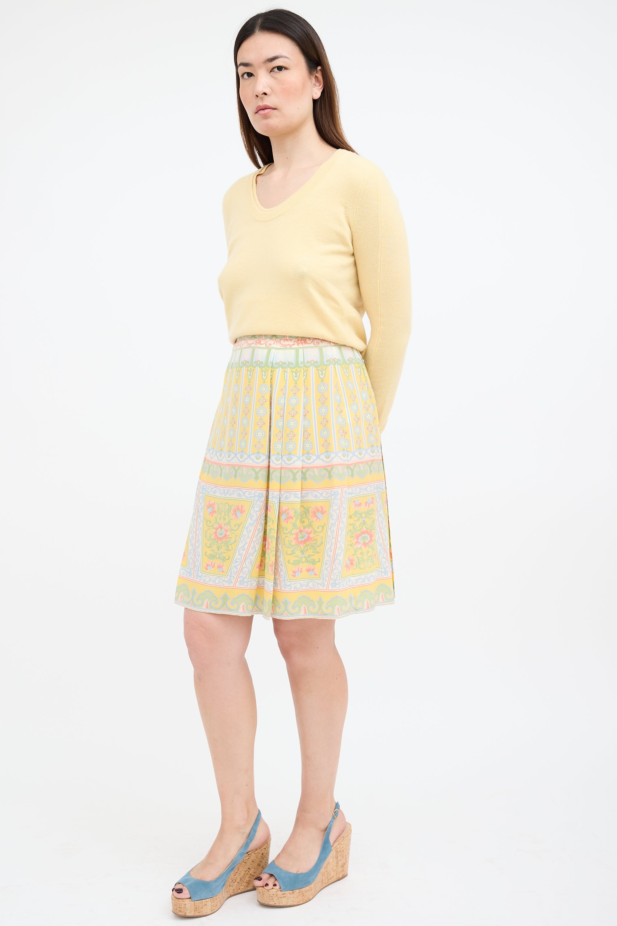 Valentino // Vintage Printed Wrap Skirt – VSP Consignment