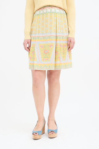 Valentino Vintage Printed Wrap Skirt