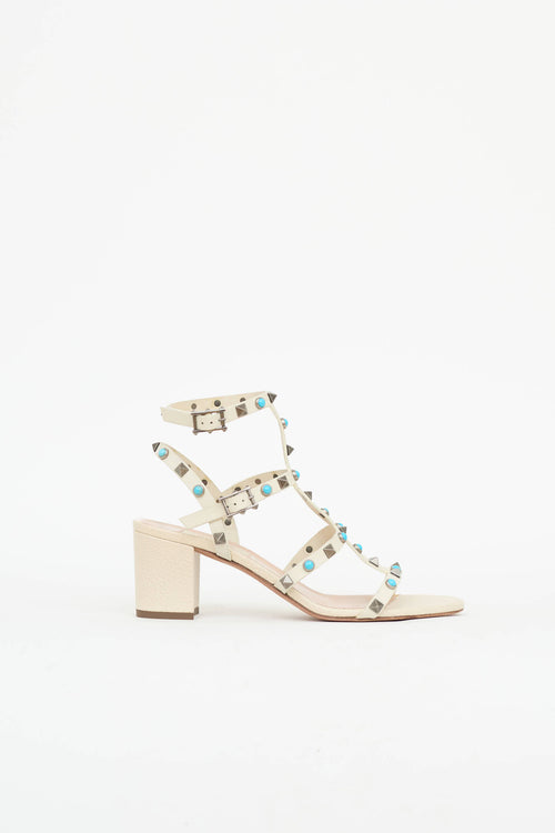 Valentino Rockstud Cage Sandal