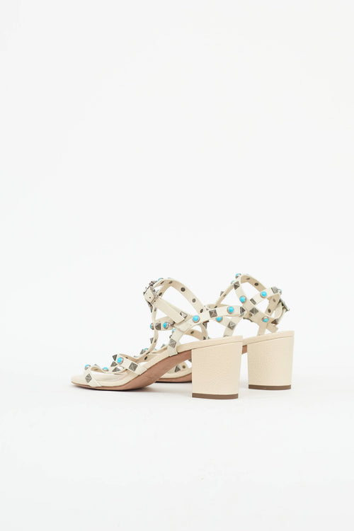 Valentino Rockstud Cage Sandal