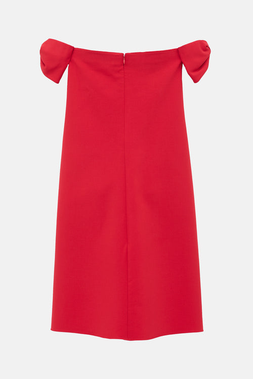 Valentino Wool Bow Shift Dress