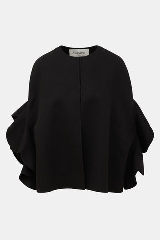 Valentino Wool & Cashmere Ruffle Jacket