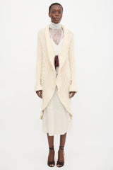 Valentino Wool Tie Front Long Cardigan