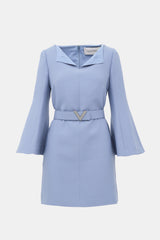 Valentino Wool & Silk Belted Shift Dress