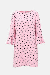 Valentino Wool & Silk Heart Shift Dress