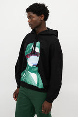 Valentino X Undercover Black & Multicolour UFO Logo Hoodie