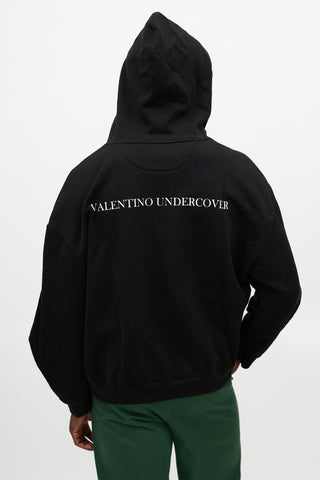 Valentino X Undercover Black & Multicolour UFO Logo Hoodie