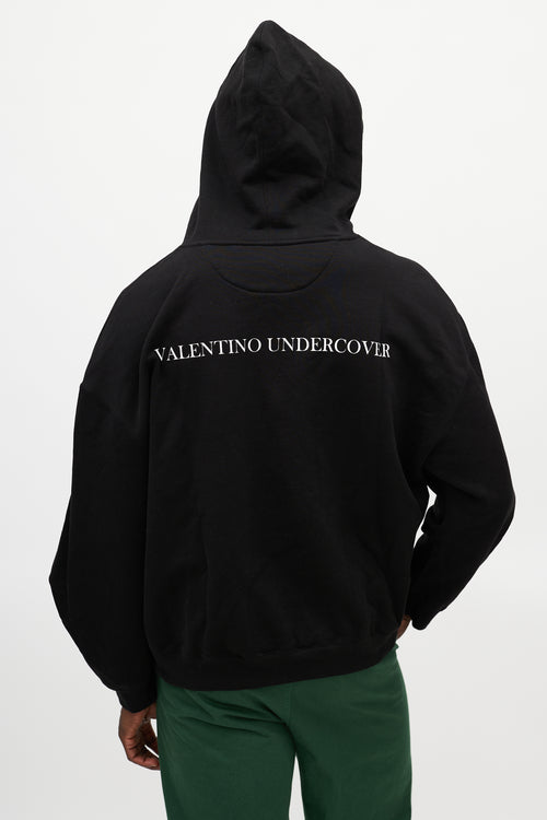 Valentino X Undercover Black & Multicolour UFO Logo Hoodie