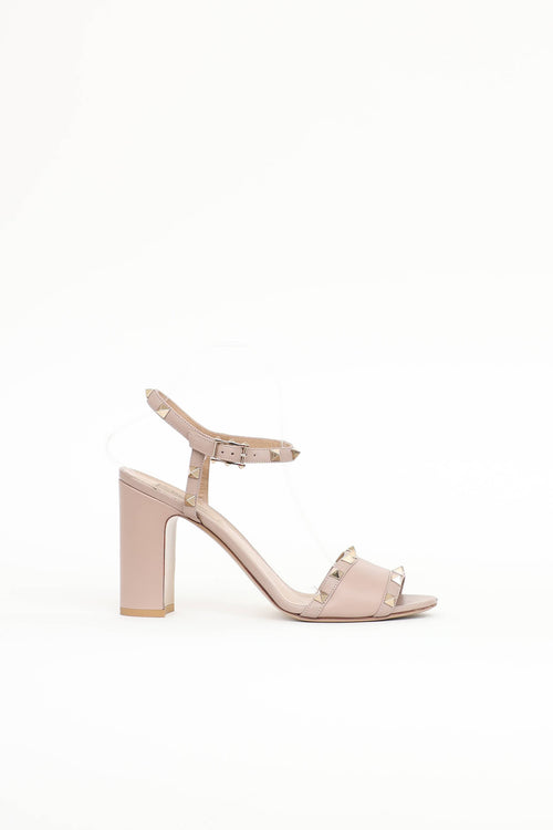 Valentino Leather Rockstud Sandal