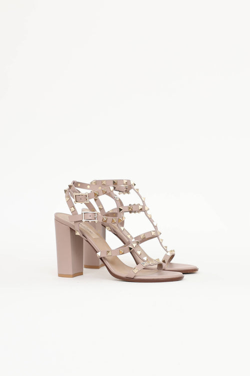 Valentino Rockstud Caged Sandal