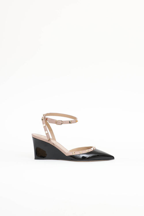Valentino Patent Rockstud Wedge