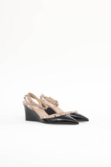Valentino Patent Rockstud Wedge